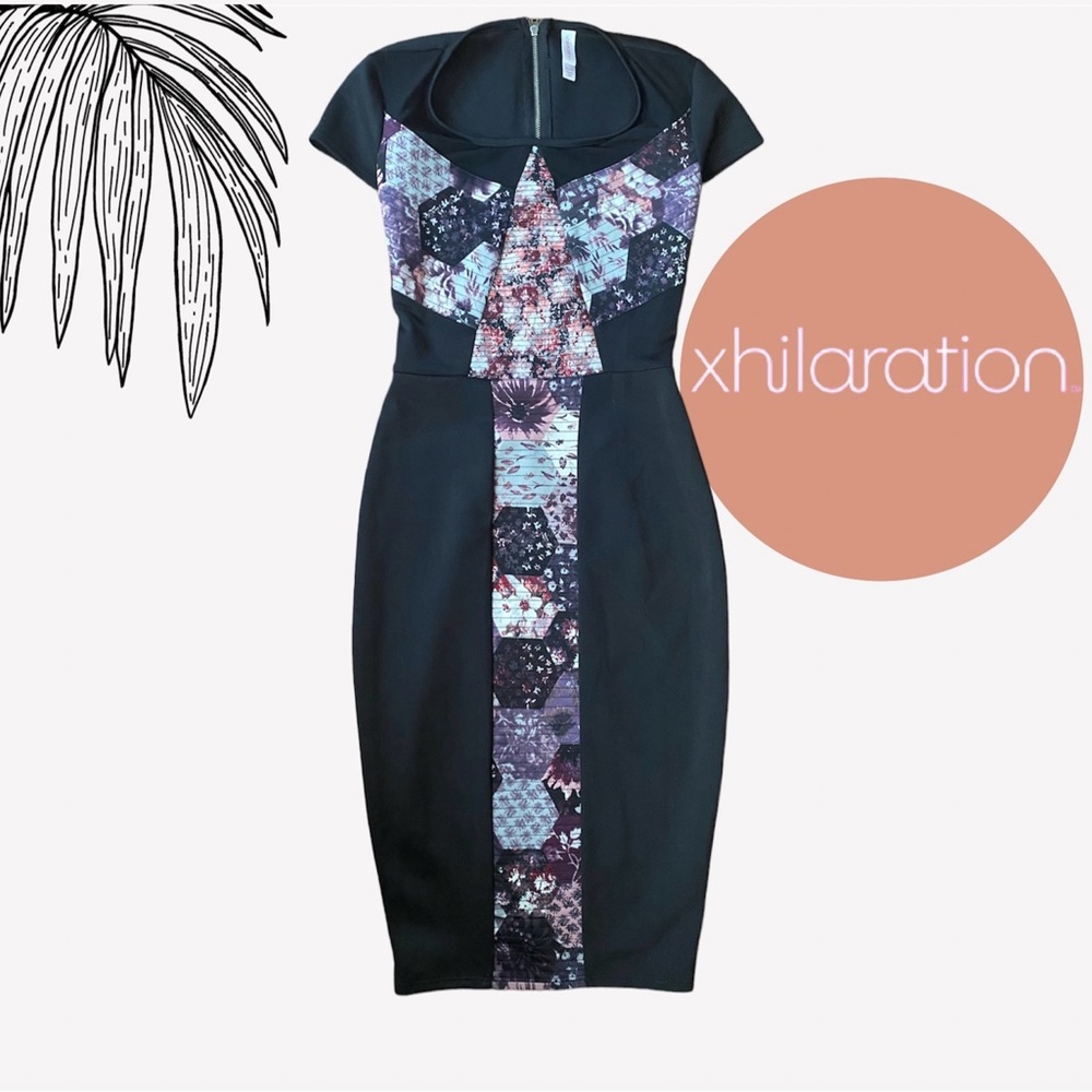 XHILARATION BODYCON MIDI TAPERED DRESS SIZE XS